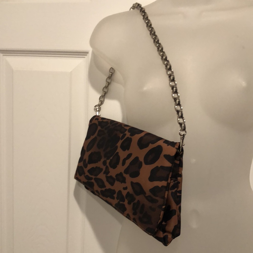 ALFANI Animal Print Clutch Chain Strap Fold-Over Purse